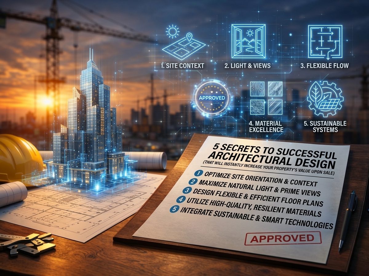 5 أسرار في التصميم المعماري الناجح ترفع قيمة عقارك عند البيع فوراً